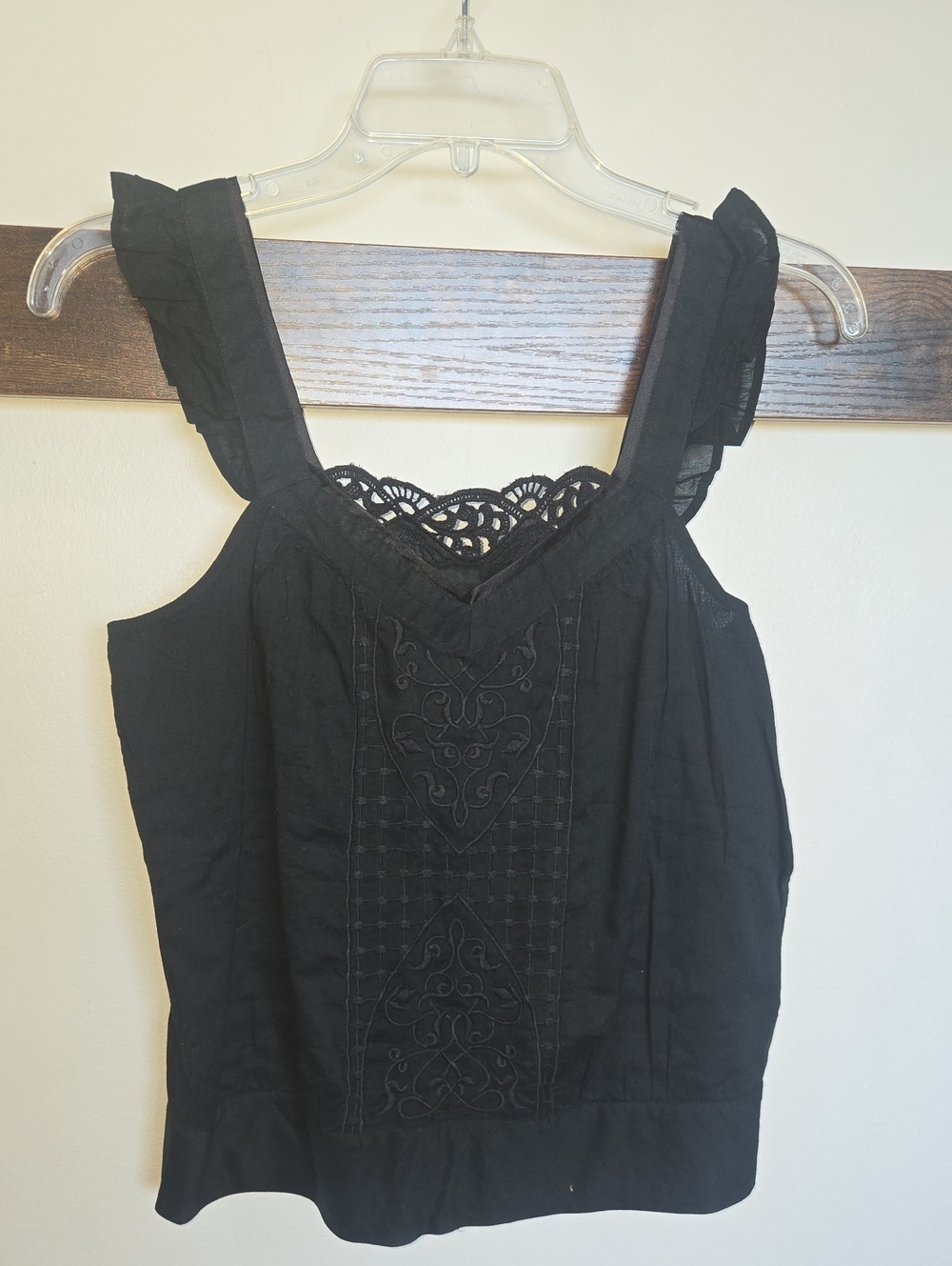 Reef Black Lace-Trim Tank Top